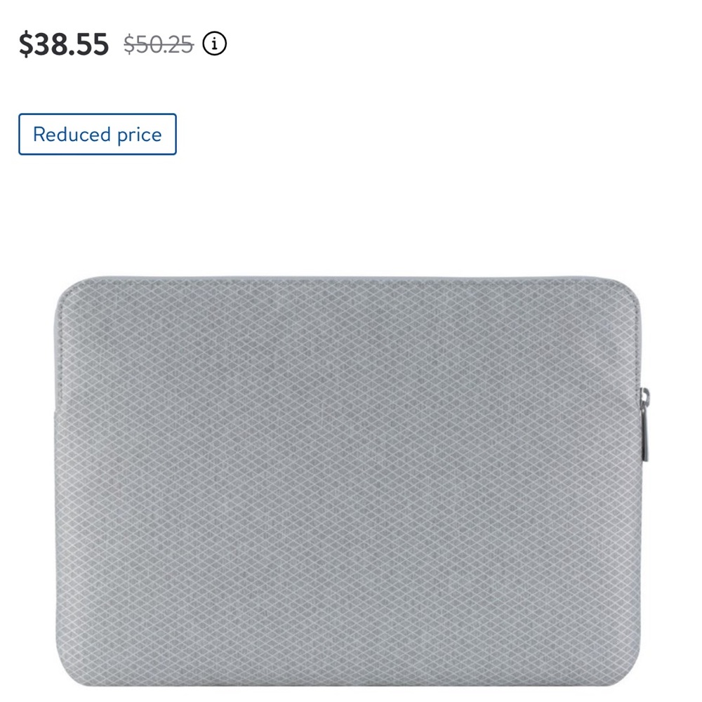 $6 add to bundle! InCase slim sleeve with plush faux fur inside.